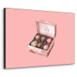 Doosje - Bonbons - Liefdevolle - Tekst Textielframe zwart klein -3d
