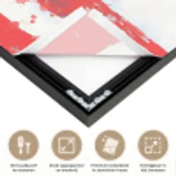 Anker - Verfspatten - Rood - Blauw Textielframe zwart klein -USP_feed_closeupNL