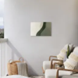 Japandi - Groen - Abstract - Modern Tuinposter op houten frame 2 cm dik klein -sfeer1
