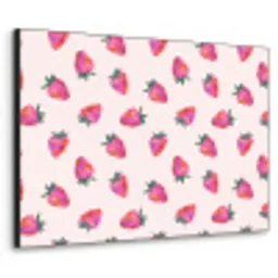 Aardbeien - Rood - Roze - Patroon Textielframe zwart klein 947 -3d