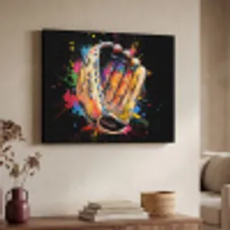 Graffiti - Sport - Baseball - Honkbal Textielframe - compleet frame klein -sfeer3
