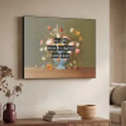 Bloem - Quote - Vintage - Art Textielframe - compleet frame klein -sfeer3