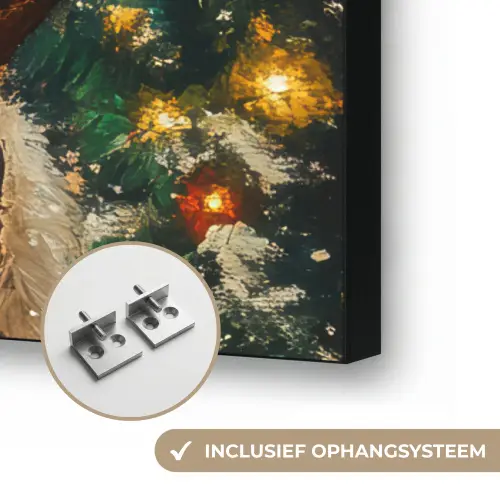 Kerstman - Kerst - Winter - Kerstboom Textielframe zwart klein -USP_ophangsysteemNL