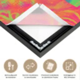 Neon - Vrouw - Microfoon Textielframe zwart klein -USP_closeupNL