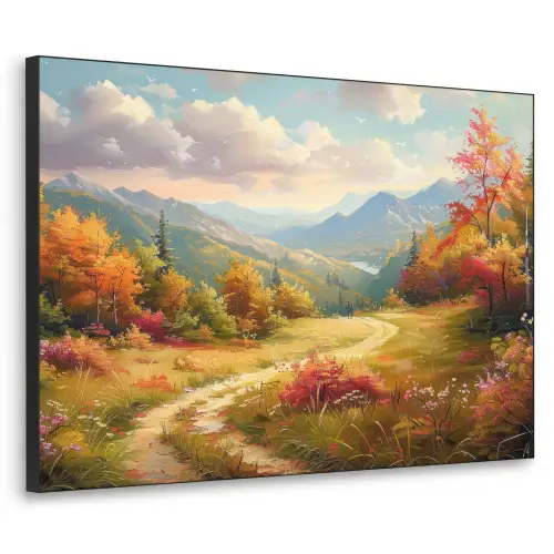 Landschap - Illustratie - Natuur Textielframe - compleet frame klein -3d
