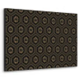 Bloemen - Goud - Hexagon Textielframe - compleet frame klein 947 -3d
