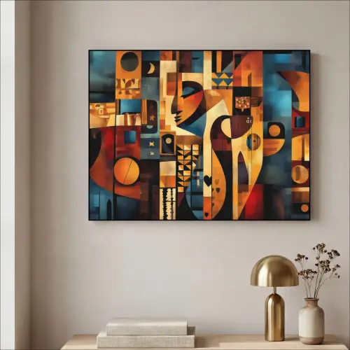 Figuren - Abstract - Symbolen Textielframe - compleet frame klein -sfeer2