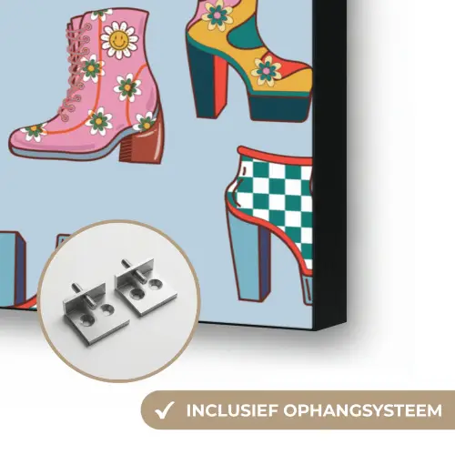 Laarzen - Patroon - Disco Textielframe zwart klein 947 -USP_ophangsysteemNL