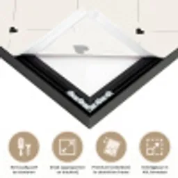Streep - Hart - Wit - Zwart Textielframe zwart klein 947 -USP_feed_closeupNL