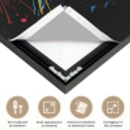 Graffiti - Sport - Baseball - Honkbal Textielframe zwart klein -USP_feed_closeupNL