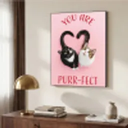 Kat - Hart - Tekst - Valentijn Textielframe - compleet frame klein -sfeer3