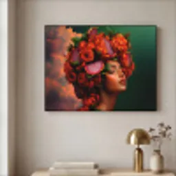 Vrouw - Drankenfruit - Rozen Textielframe - compleet frame klein -sfeer2