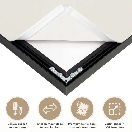 Notenkrakers - Minimalistisch - Kerst - Beige Textielframe zwart klein -USP_closeupNL