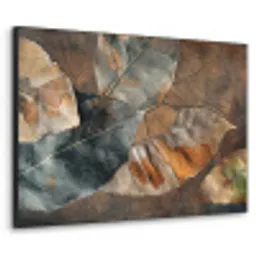 Bladeren - Bruin - Herfst - Natuur Textielframe - compleet frame klein -3d