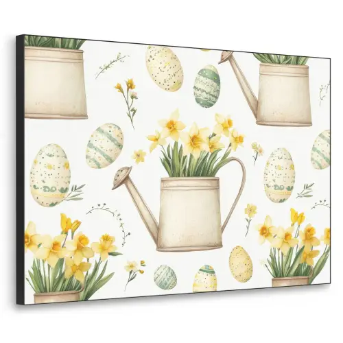 Gieter - Bloemen - Eieren Textielframe - compleet frame klein -3d