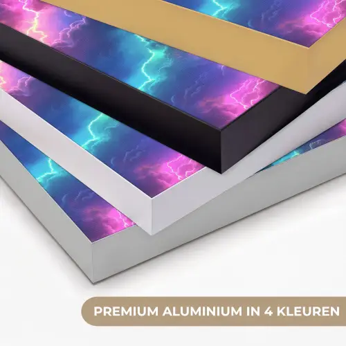 Storm - Bliksem - Regenboog Textielframe zwart klein 947 -USP_kleurenNL