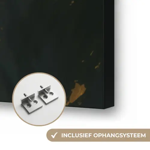 Gezicht - Vrouw - Verfspatten - Abstract Textielframe zwart klein -USP_ophangsysteemNL