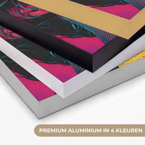 Close-up - Vrouwengezicht - Stippen - Geel Textielframe zwart klein -USP_kleurenNL