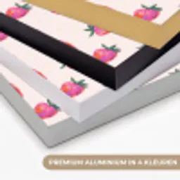 Aardbeien - Rood - Roze - Patroon Textielframe zwart klein 947 -USP_kleurenNL