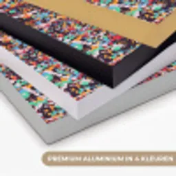 Spat - Abstract - Waterverf - Multi Textielframe zwart klein 947 -USP_kleurenNL