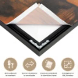 Boom - Landschap - Oranje Textielframe zwart klein -USP_closeupNL