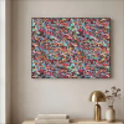 Spat - Abstract - Waterverf - Multi Textielframe zwart klein 947 -sfeer2