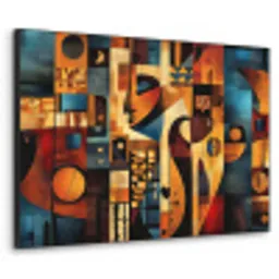 Figuren - Abstract - Symbolen Textielframe zwart klein -3d
