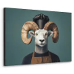 Geit - Hoorns - Kokskleding Textielframe - compleet frame klein -3d