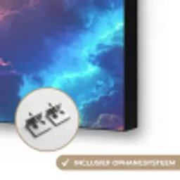 Storm - Bliksem - Regenboog Textielframe zwart klein 947 -USP_ophangsysteemNL