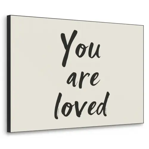 Minimalistisch - Beige - Love Textielframe - compleet frame klein -3d