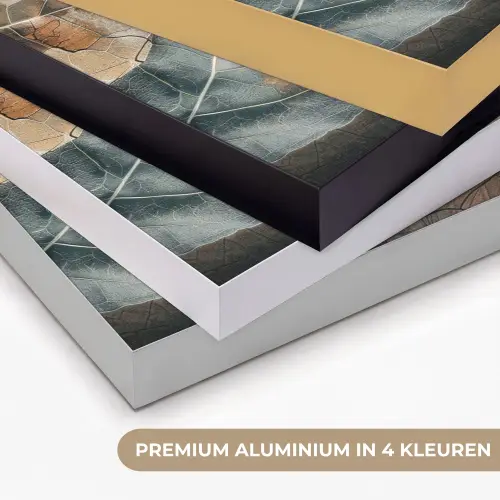 Bladeren - Bruin - Herfst - Natuur Textielframe zwart klein -USP_kleurenNL