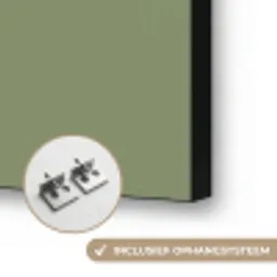 Vijgen - Minimalistisch - Getekend - Mosgroen Textielframe zwart klein -USP_ophangsysteemNL