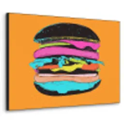 Hamburger - Kleurrijk - Speels Textielframe - compleet frame klein -3d