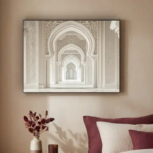 Moskee - Architectuur - Ramadan - Islamitische Textielframe zwart klein -sfeer1