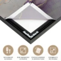 Goud - Paars - Marmer Textielframe zwart klein -USP_feed_closeupNL