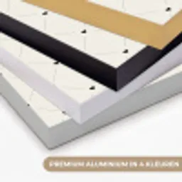 Streep - Hart - Wit - Zwart Textielframe zwart klein 947 -USP_kleurenNL