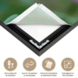 Aster - Paars - Bloem - Blaadjes Textielframe zwart klein -USP_closeupNL