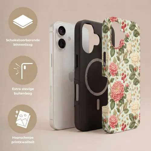 Klassiek - Botanisch - Veelkleurig Toughcase MagSafe Apple iPhone 17 klein 1017 -USP_Lagen_NL
