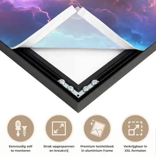 Storm - Bliksem - Regenboog Textielframe zwart klein 947 -USP_feed_closeupNL