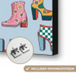 Laarzen - Patroon - Disco Textielframe zwart klein 947 -USP_ophangsysteemNL