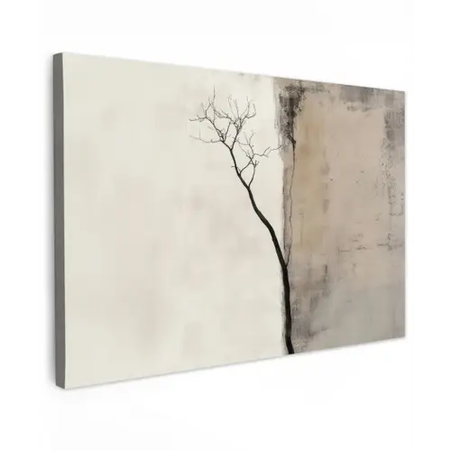 Wabi sabi - Plant - Beige Tuinposter op houten frame 2 cm dik klein -3d
