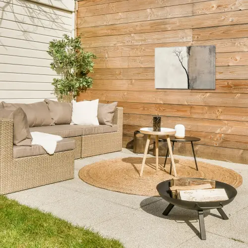 Wabi sabi - Plant - Beige Tuinposter op houten frame 2 cm dik klein -sfeer2