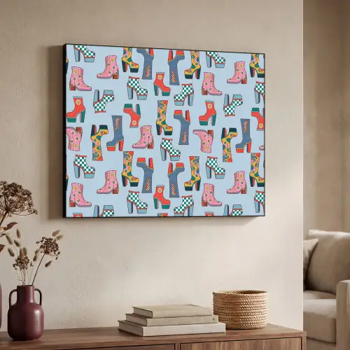 Laarzen - Patroon - Disco Textielframe - compleet frame klein 947 -sfeer3