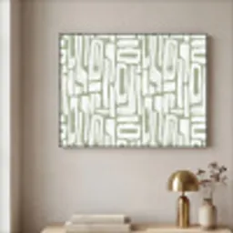 Groen - Wit - Kronkelen Textielframe - compleet frame klein 947 -sfeer2