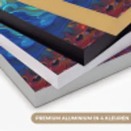 Boom - Zon - Verflook - Kleuren - Abstract Textielframe zwart klein -USP_kleurenNL