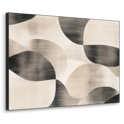 Grillige vormen - Subtiele overgangen - Dynamisch Textielframe - compleet frame klein -3d
