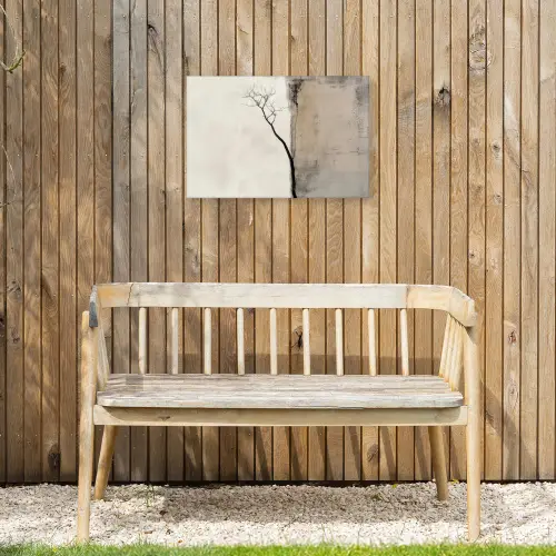 Wabi sabi - Plant - Beige Tuinposter op houten frame 2 cm dik klein -sfeer4
