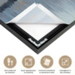 Zeilboot - Zon - Pier - Hout Textielframe zwart klein -USP_feed_closeupNL