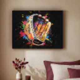 Graffiti - Sport - Baseball - Honkbal Textielframe - compleet frame klein -sfeer1