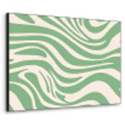 Zebrapatroon - Groen - Retro Textielframe - compleet frame klein -3d